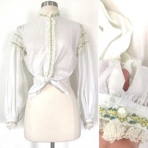 Vintage ’70s Lady Manhattan poet sleeve blouse